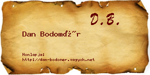 Dan Bodomér névjegykártya